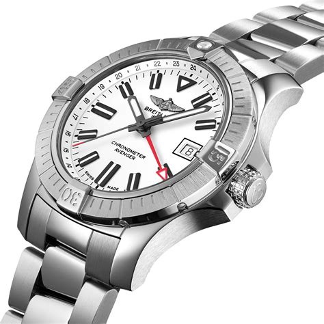 breitling avenger gmt white dial|Breitling Avenger automatic gmt.